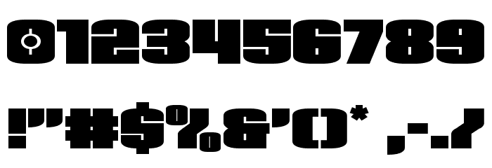 Elephant Gun Expanded Font OTHER CHARS