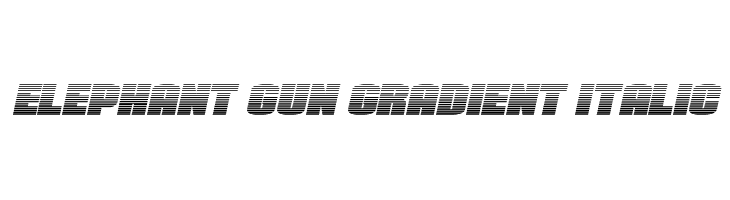 Elephant Gun Gradient Italic  font caratteri gratis