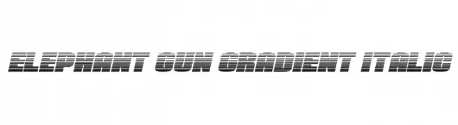 Elephant Gun Gradient Italic  les polices de caractères gratuit tlcharger