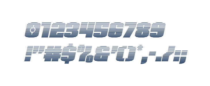 Elephant Gun Gradient Italic Other Characters