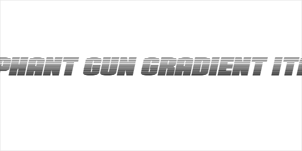 Elephant Gun Gradient Italic Logo