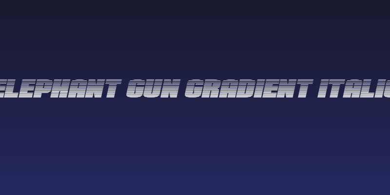 Elephant Gun Gradient Italic Social Header