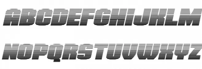 Elephant Gun Gradient Italic फ़ॉन्ट लोअरकेस