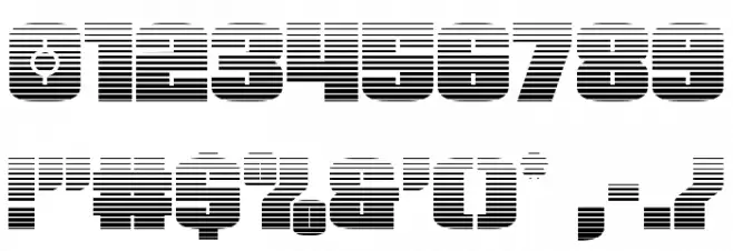 Elephant Gun Gradient Font OTHER CHARS