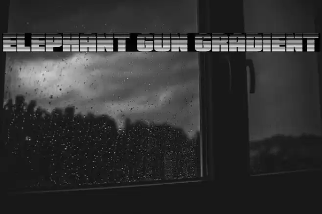 Elephant Gun Gradient Font examples