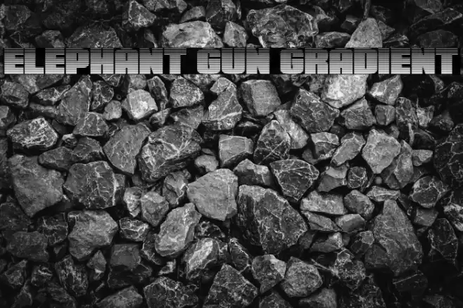 Elephant Gun Gradient Font examples