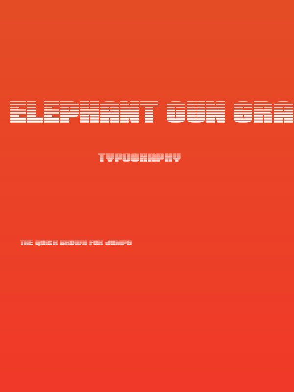 Elephant Gun Gradient Poster