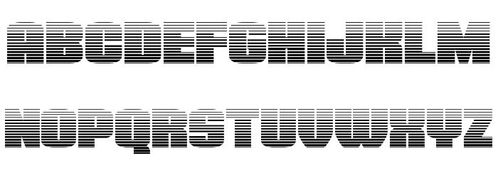 Elephant Gun Gradient Font LOWERCASE