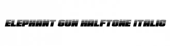 Elephant Gun Halftone Italic  Fuentes Gratis Descargar