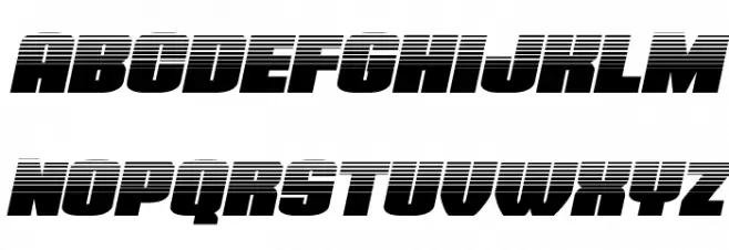 Elephant Gun Halftone Italic 字体 大写