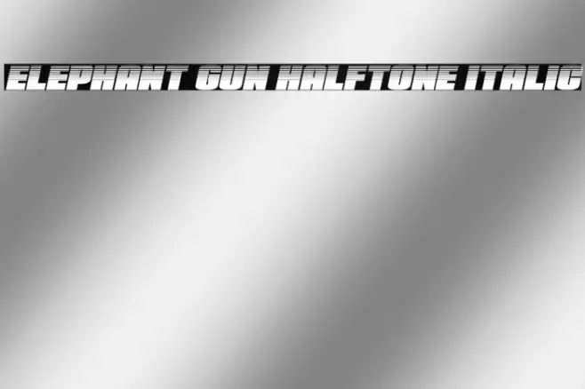 Elephant Gun Halftone Italic Font examples