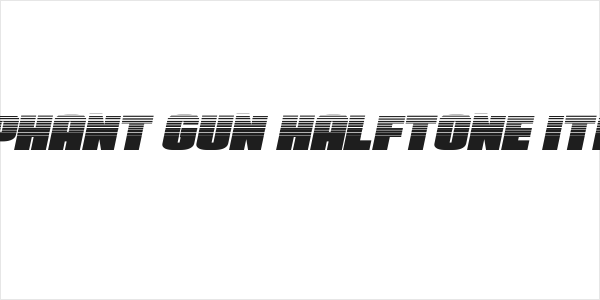 Elephant Gun Halftone Italic Logo
