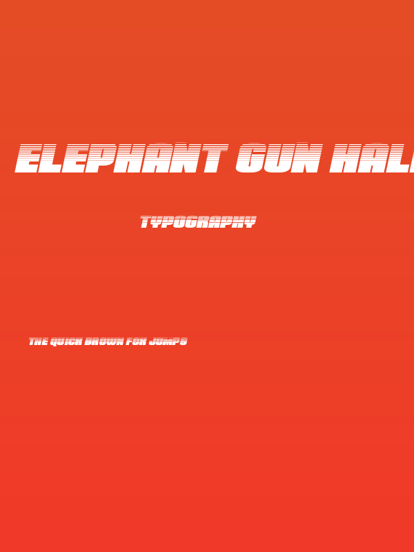 Elephant Gun Halftone Italic Poster
