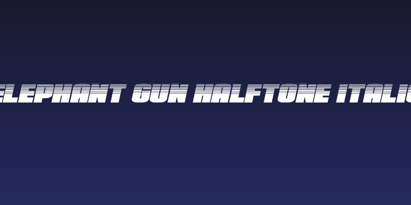 Elephant Gun Halftone Italic Social Header