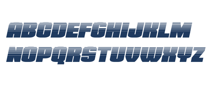 Elephant Gun Halftone Italic Lowercase