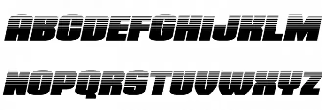 Elephant Gun Halftone Italic 字体 小写