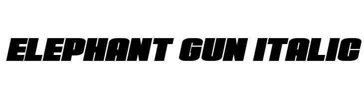 Elephant Gun Italic  les polices de caractères gratuit tlcharger