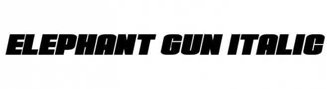 Elephant Gun Italic  Fuentes Gratis Descargar