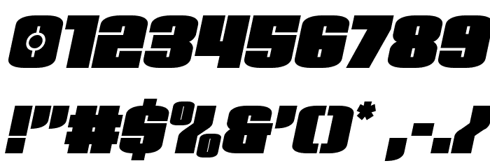 Elephant Gun Italic Font OTHER CHARS