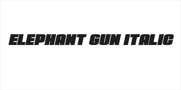 Elephant Gun Italic Logo