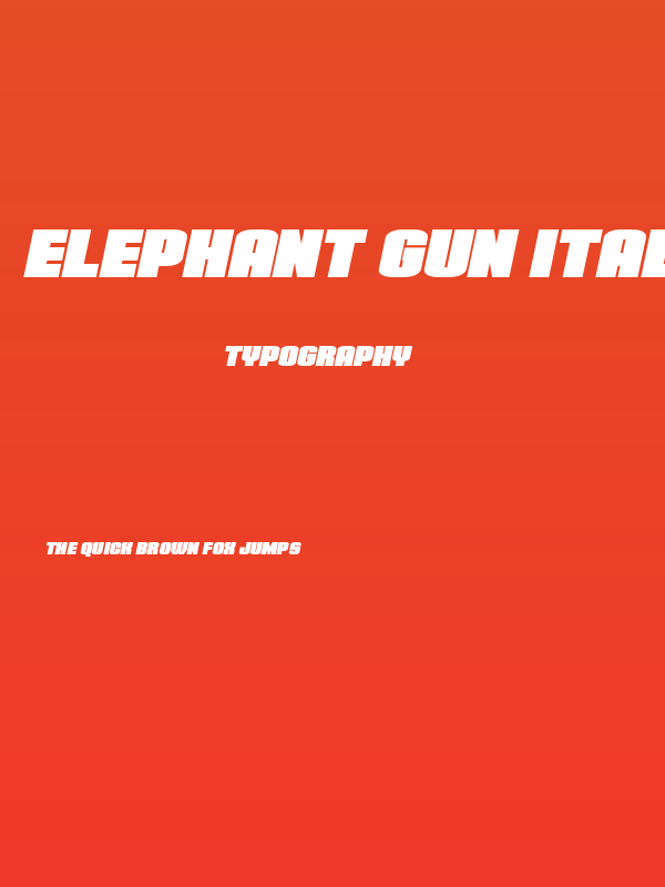 Elephant Gun Italic Poster
