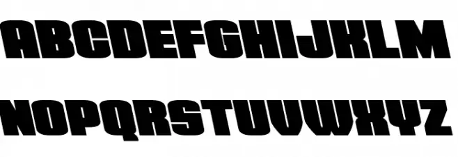 Elephant Gun Leftalic Шрифта ВЕРХНИЙ