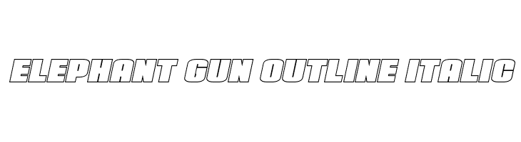 Elephant Gun Outline Italic  لخطوط تنزيل