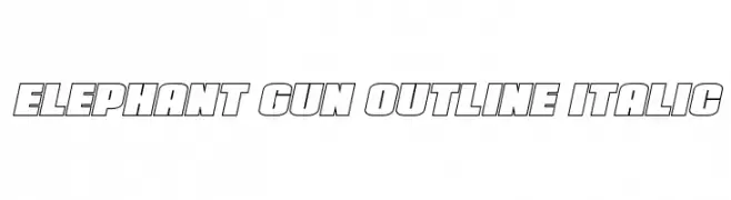 Elephant Gun Outline Italic  नि: शुल्क फ़ॉन्ट्स डाउनलोड