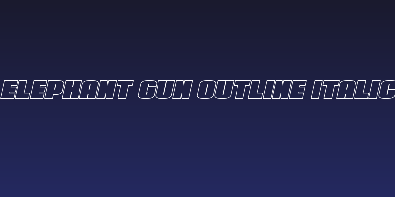 Elephant Gun Outline Italic Social Header