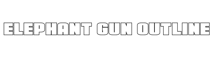 Elephant Gun Outline  font caratteri gratis