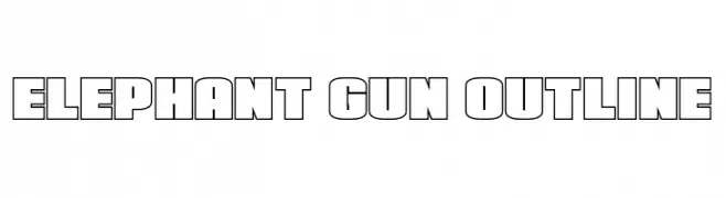 Elephant Gun Outline  Frei Schriftart Herunterladen