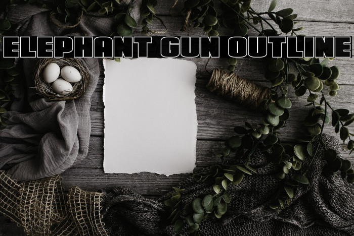 Elephant Gun Outline Example 2
