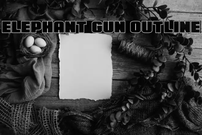 Elephant Gun Outline Example 2
