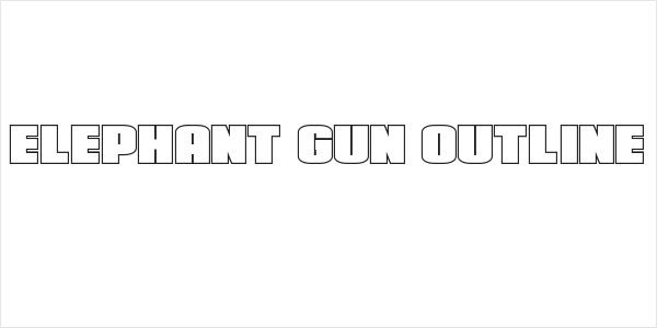 Elephant Gun Outline Logo