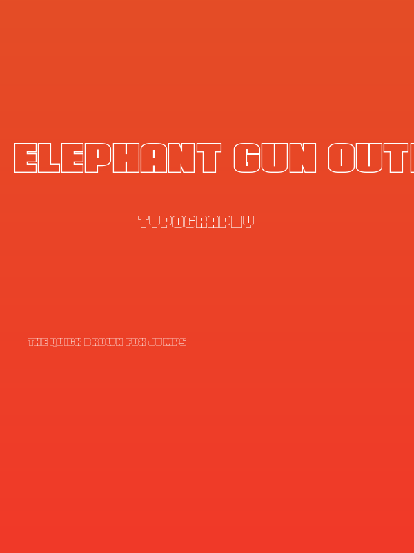 Elephant Gun Outline Poster