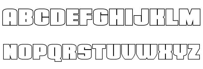Elephant Gun Outline Font LOWERCASE