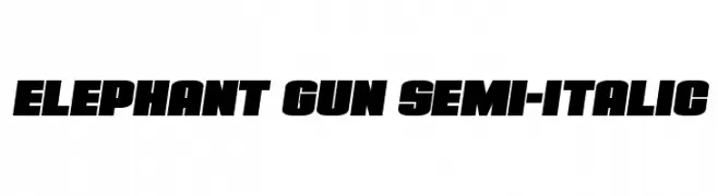 Elephant Gun Semi-Italic  नि: शुल्क फ़ॉन्ट्स डाउनलोड