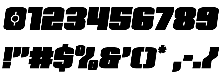 Elephant Gun Semi-Italic Font OTHER CHARS
