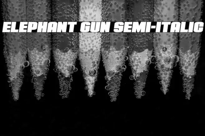 Elephant Gun Semi-Italic Example 3