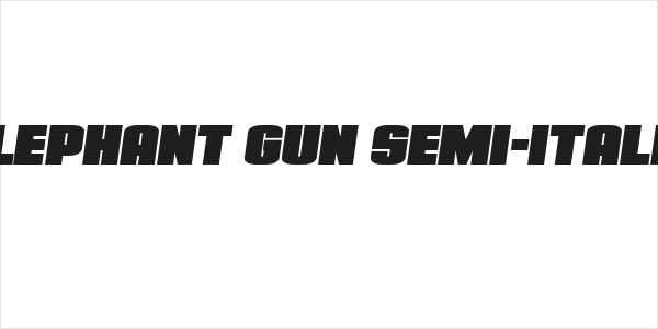 Elephant Gun Semi-Italic Logo