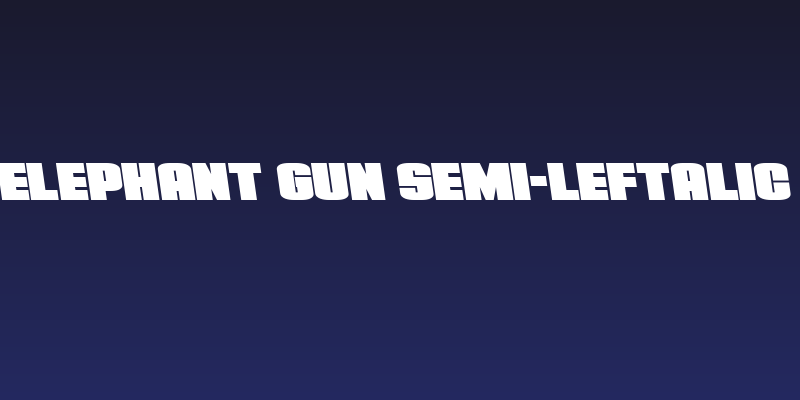 Elephant Gun Semi-Leftalic Social Header