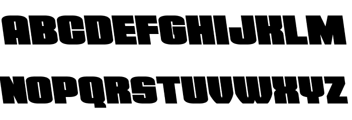Elephant Gun Semi-Leftalic Font LOWERCASE