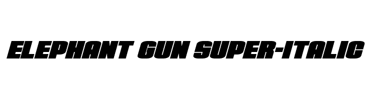 Elephant Gun Super-Italic  Frei Schriftart Herunterladen