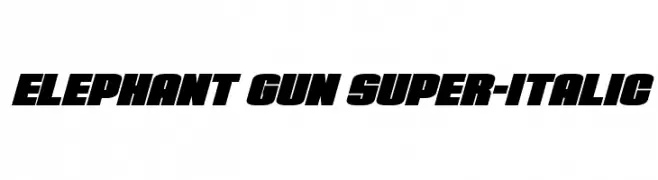 Elephant Gun Super-Italic  नि: शुल्क फ़ॉन्ट्स डाउनलोड
