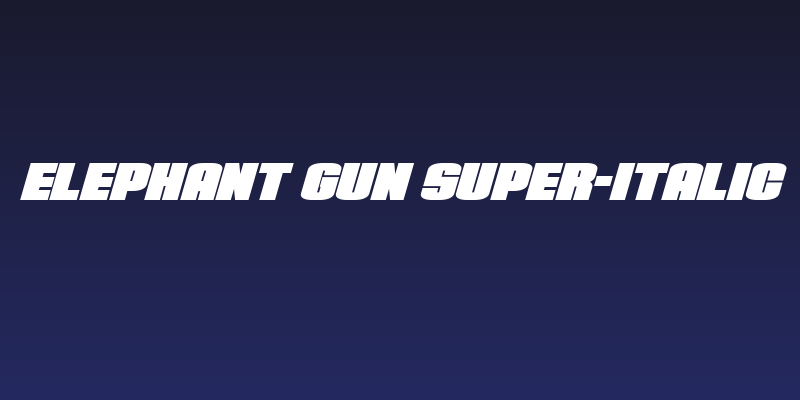 Elephant Gun Super-Italic Social Header