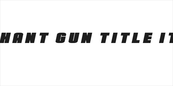 Elephant Gun Title Italic Logo