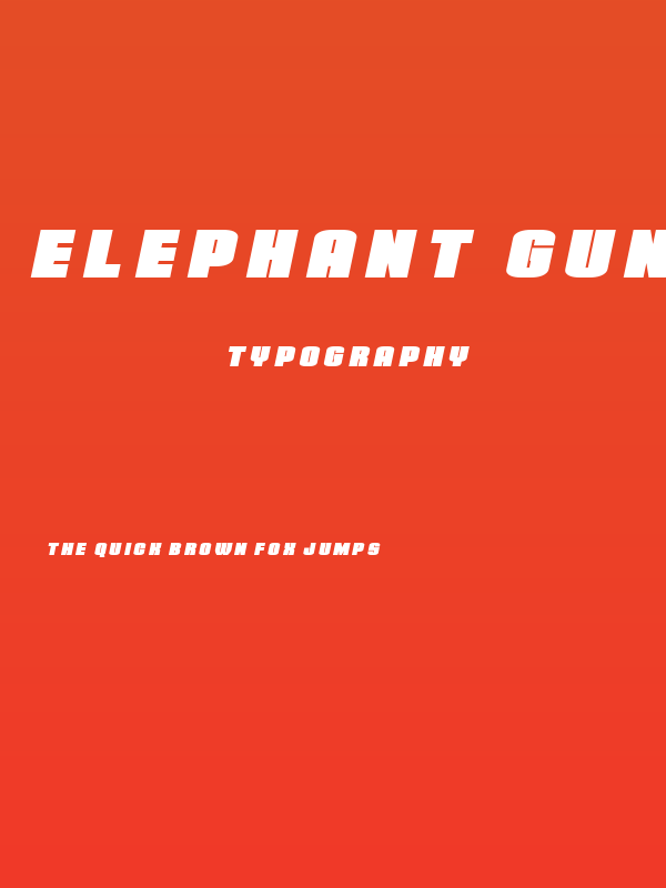 Elephant Gun Title Italic Poster