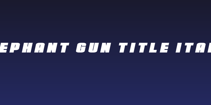 Elephant Gun Title Italic Social Header