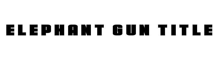Elephant Gun Title  font caratteri gratis