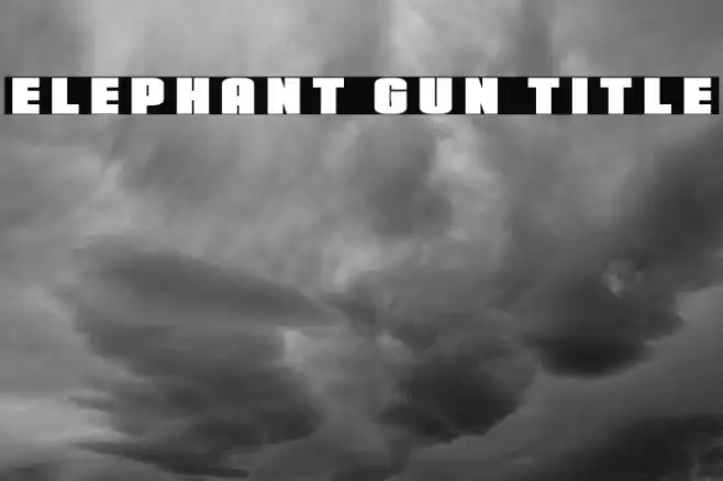 Elephant Gun Title Example 2
